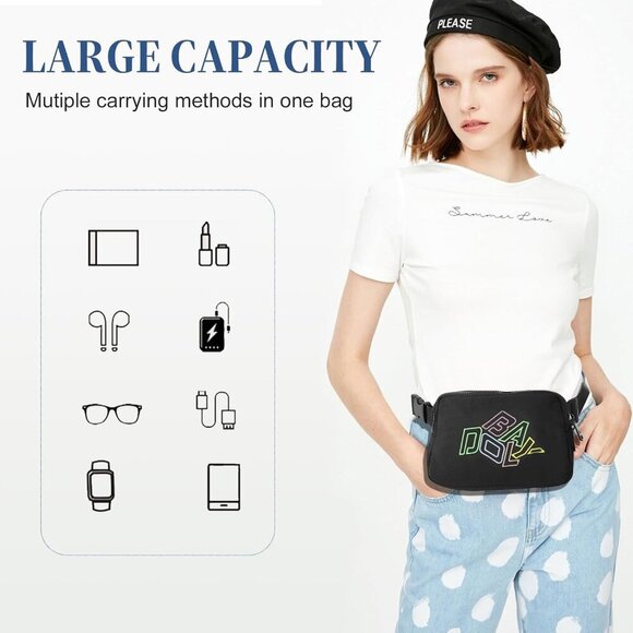 Fanny Pack for Woman & Man, Crossbody Bag with Lightweight Design, Adjustable C - Picture 6 of 7